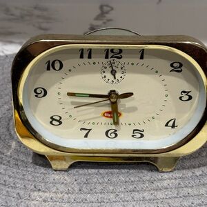 Gold Retro Clock by Big Ben